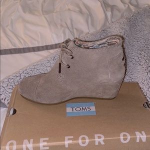 Taupe Suede Toms (Desert Wedges)